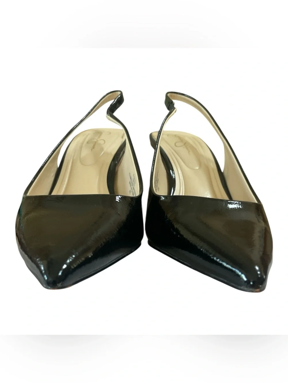 Jessica Simpson Classic Black Patent Slingback Pump Womens Size 7